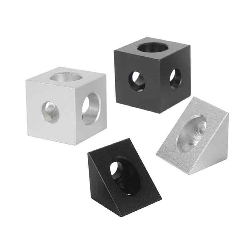 4pcs 1515/2020 Aluminum Block 90 Degree Angle Corner Connector for V-Slot/C-Beam Aluminum Extrusions Profile 3D Printer Parts