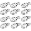 D-Ring Tie Downs Anchor1/4” Heavy Duty Surface Floor Mount Lashing Rings 2400 Lbs Cargo Trailers Load-Bearing Hangers Bracket (Pack Of 12)