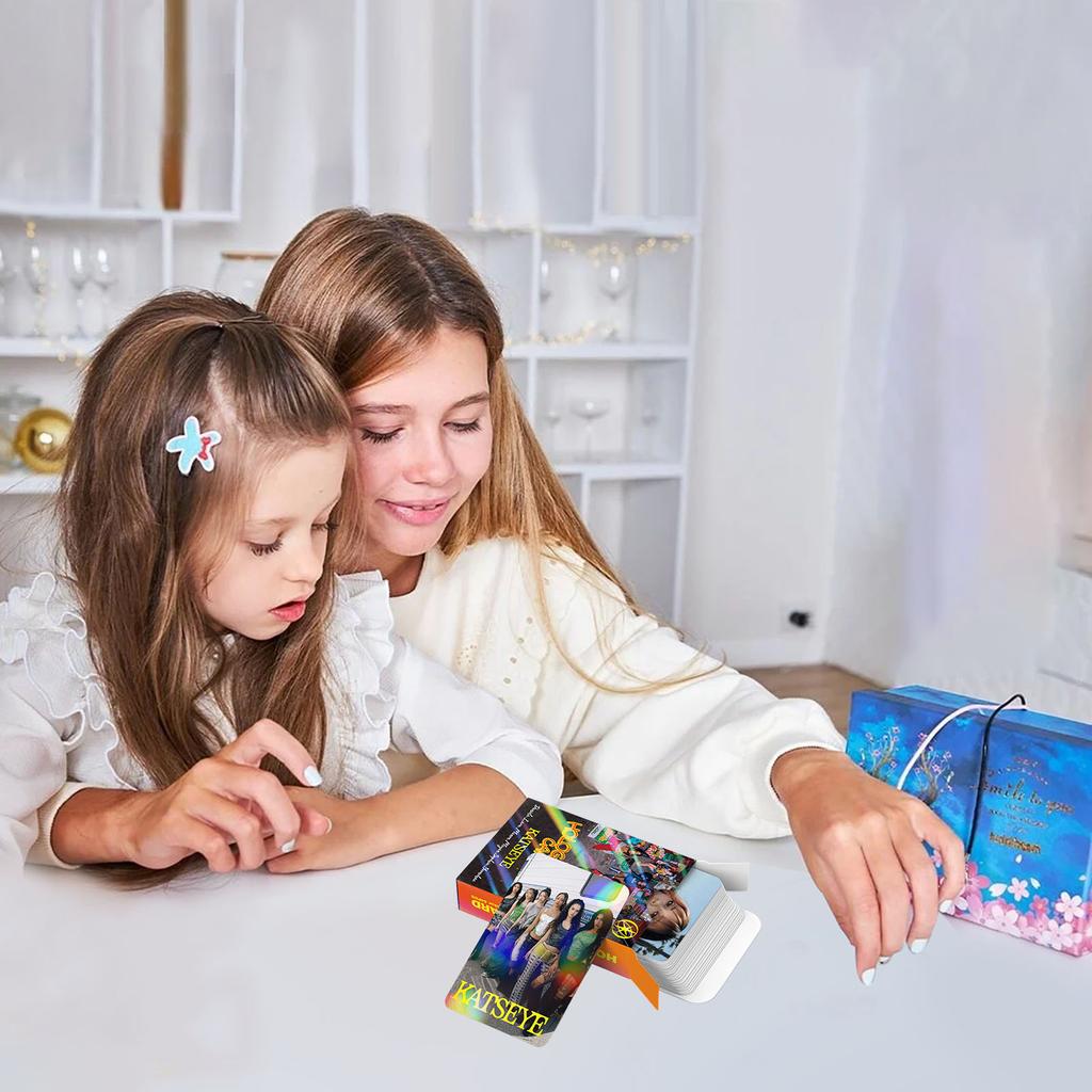 124 Cards Collection Cards Small Stickers Double-sided LOMO Flash Card Box