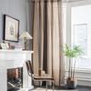 Cotton Linen Stripe Kitchen Curtain Semi-Sheer American Style Cafe Window Treatment Dining Room