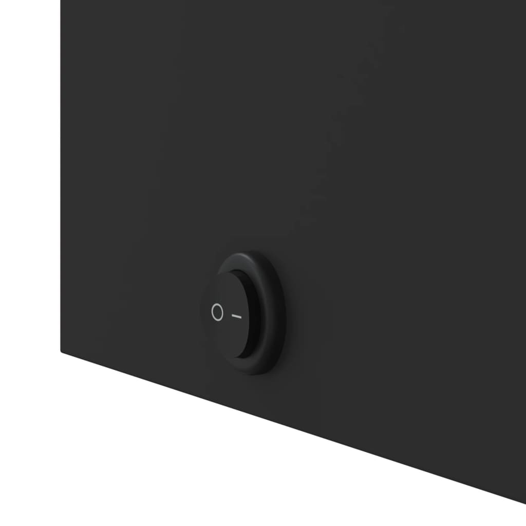 LED Lighted Mirror Cabinet Black 60 X 13 X 52 Cm