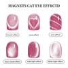 3-In-1 Heart Shape Cat Eye Nail Art Magnet Double Line Moon Snake French Magnet Pen for Magnetic Gel Polish Manicure Tools