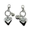 Elegant Heart Key Rings Bag Decoration Alloy Keychain Jewelry for Bags Car Keys