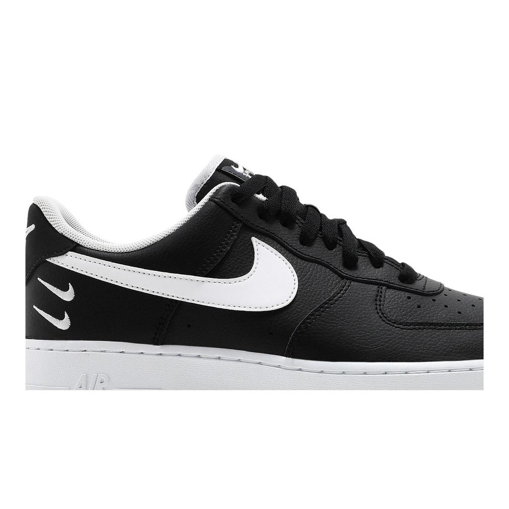 Nike Air Force 1 '07 LV8 'Double Swoosh - Black White' (Unisex) Black / White Skateboard Shoes CT2300 001