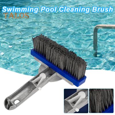 Heavy-Duty Pool Cleaning Brush with Hard Bristle Easy To Install Stain Remover Floor Swim Tile Scrubber Brush