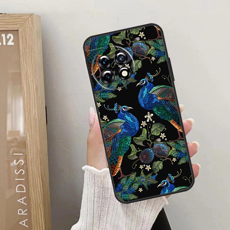 Bird Peacock Feather Case For OnePlus Nord 5 CE 4 3 2 Lite N20 N30 OnePlus 15 13 12 R 10T 13T 10R 8T 9 10 11 Cover