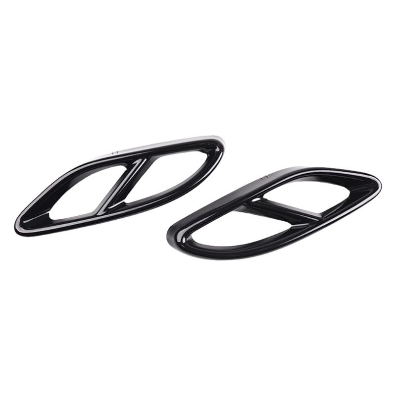 Aluminum Rear Bumper Exhaust Tail Pipe Cover Trim for GLC Class 2024 Car Exhaust Pipe Cover Replacement Accessories 1