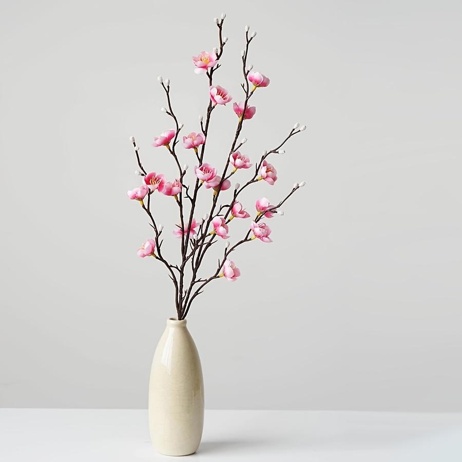 Artificial Plum Branches, Winter Red Wintersweet Plastic Holiday Flowers (Vase No'S Day, New Year, Wedding Hall Decor, Anniversary Decoration, And As