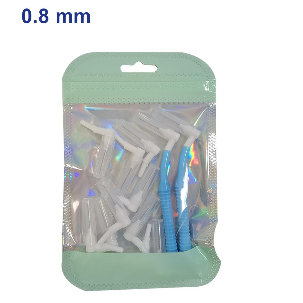 Interchangeable Interdental Brush Cleaning Between Teeth Oral Care Replaceable Orthodontic Toothpicks L Shape Tooth Floss