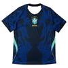 Top da Allenamento Squadra di Calcio Stile Brasiliano, Elegante Maglia da Calcio Blu Traspirante per Tifosi, Uso Quotidiano e Allenamento Partita