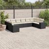 VidaXL Garden Lounge Set with Cushions 10 Pcs, Patio Sofas, Patio Furniture Set, Outdoor Furniture, Black 3223065