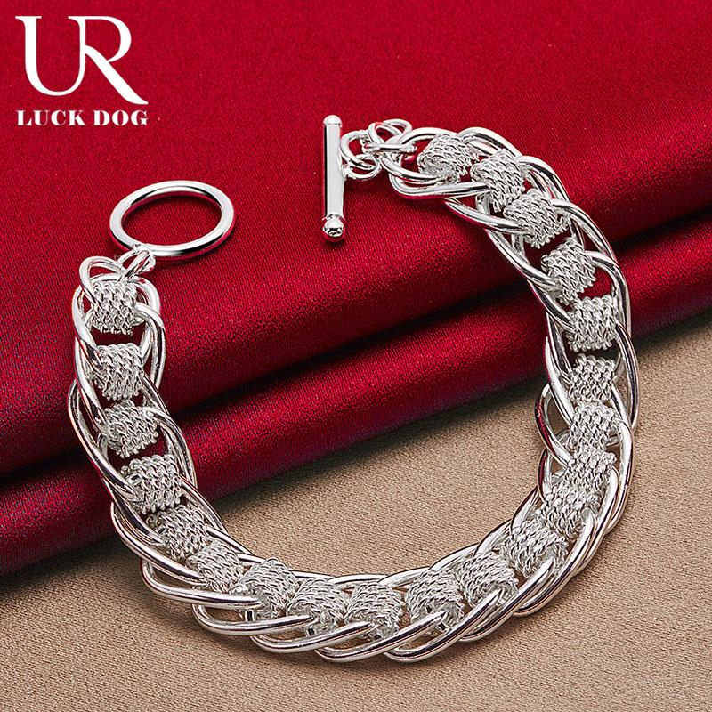 925 Sterling Silver Multi Circle Bracelet Fashionable Wedding Jewelry