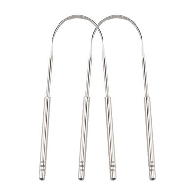 מגרד לשון מנירוסטה איכותית מנקה מגרד לשון נשימה רעננה ניקוי לשון מצופה מברשת שיניים כלי לטיפוח היגיינת הפה