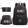Katseye Music Gruppo di Ragazze Zaino Scolastico Borsa Pranzo Astuccio Set per Studenti Cartone Animato 3-in-1