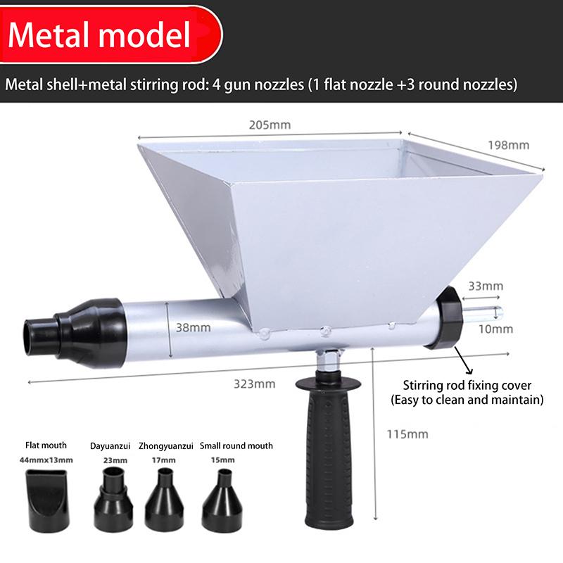 Electric Cement Grouting Machine Hand-Held Cement Mortar Caulking Guns Automatic Mortar Grout Tool Filling Guns With Nozzle