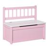 Children's toy chest/storage bench with hinged lid and safety hinges, 60 x 30 x 50 cm, pink