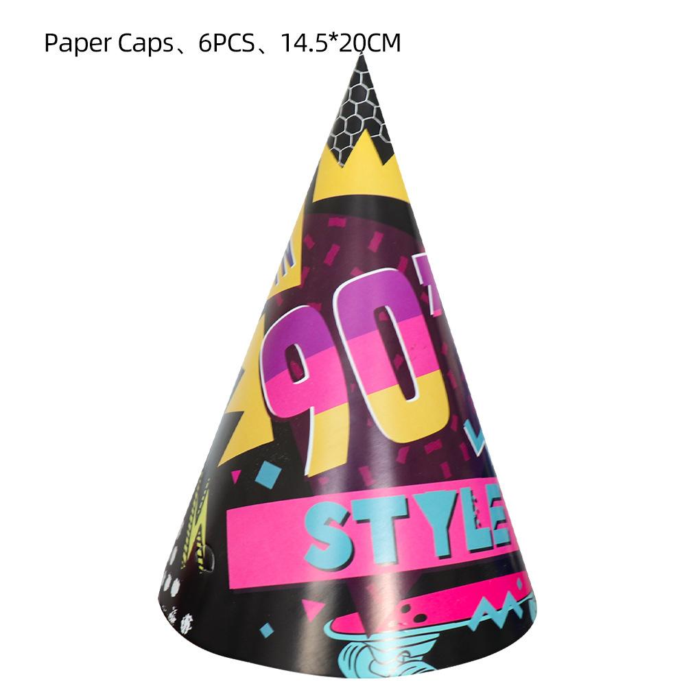 Foreign Trade 1990S Theme Party Supplies Party Scene Arrangement Props Disposable Tableware Paper Cup Paper Plate Background