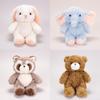 Elephant Raccoon Rabbit Bear Plush Animal Toy With Polyester Fiber Filling For Kids Sleep Aid
