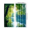 2pcs Green Lake Forest Curtains - Serene Water & Tree Scene Window Treatment for Bedroom   Living Room   Kitchen   Office Home Deco