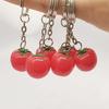 Lovely Bag Ornament Keychain Simulation Tomato Keyring Pendant Key Rings Jewelry