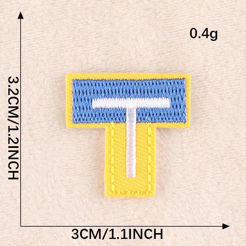 Duoku English Alphabet Cloth Sticker Computer Embroidery Label Small Patch Clothing Textile Accessories Embroidery Sticker