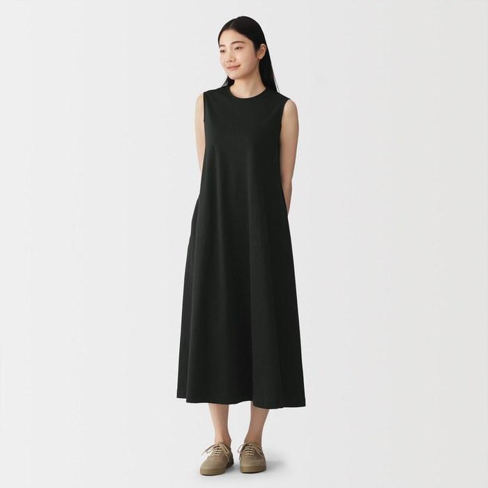 [MUJI] Women's Cooling UV-Cut Sleeveless Dress BB2W0A6S Black S