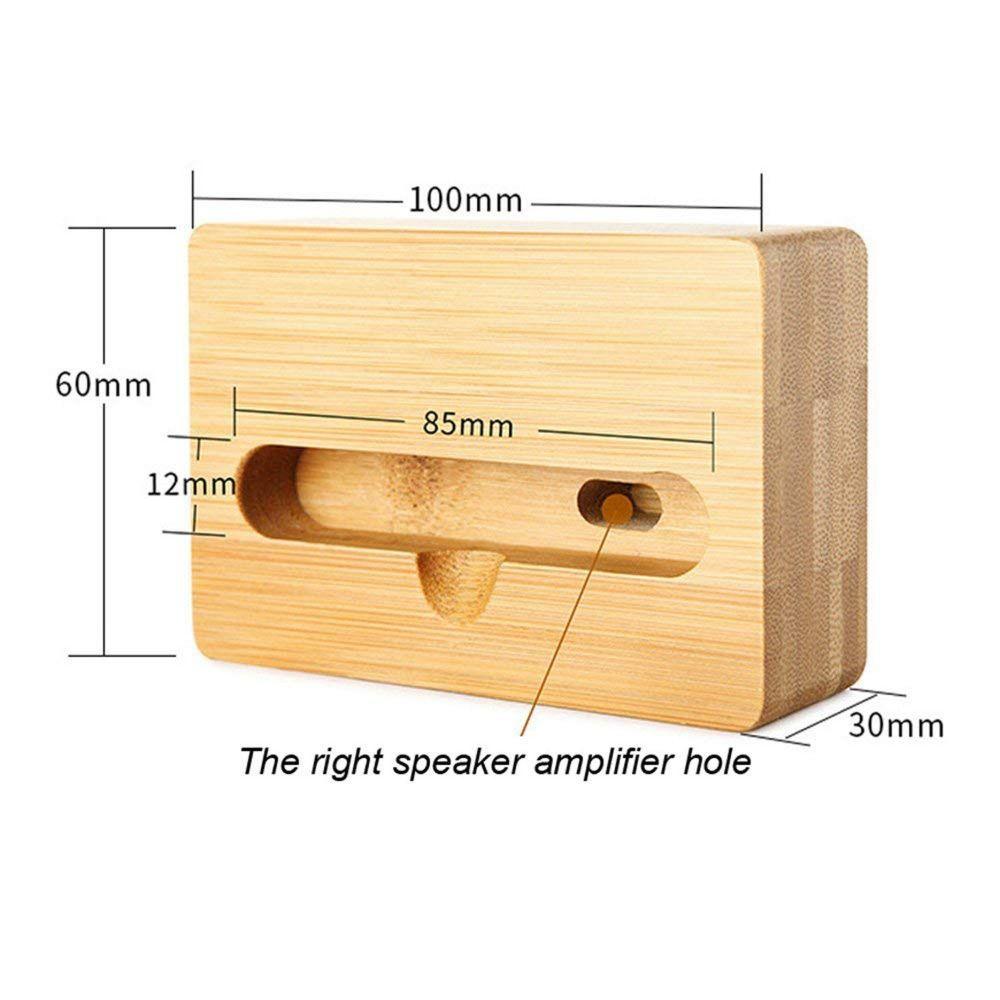 Universal Bamboo Phone Sound Amplifier Portable Creative Phone Holder Stand Natural Loudspeaker Phone Dock Phone Accessories