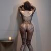 Stockings Sexy Lingerie Suit Mesh Clothing Female Jumpsuit See Through Sheer Bodysuit Lace Pajamas Fishnet Elastic Thigh High