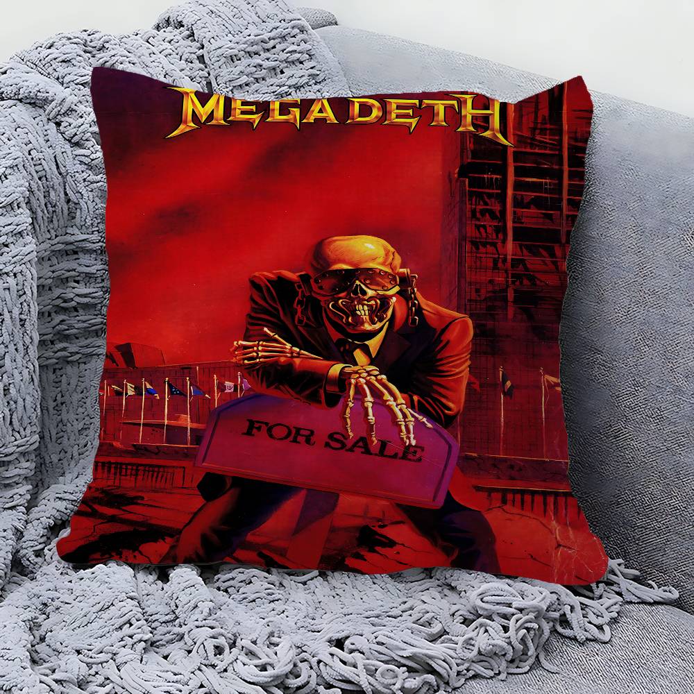 Band M-Megadeth Kissen Geschenk Home Office Dekoration Kissen Schlafzimmer Sofa Auto Kissenbezug Kissenbezug