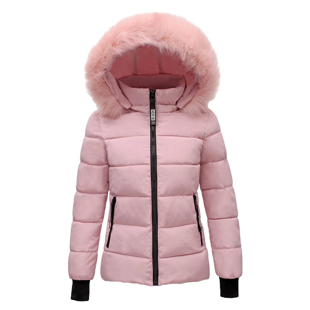 Cappotto invernale da donna taglie forti in tinta unita con tasca a maniche lunghe con cerniera