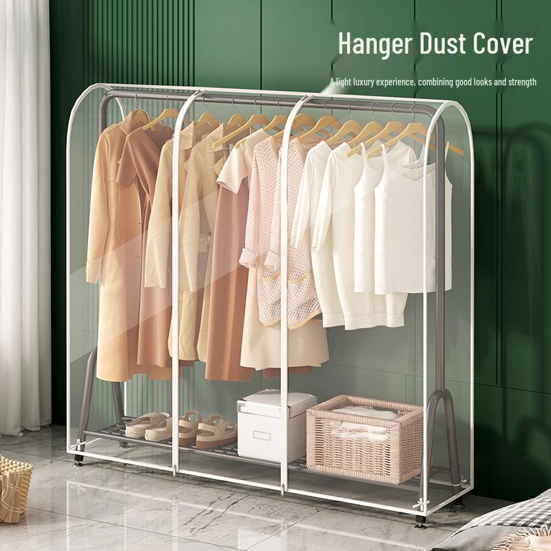 Popular Double-Rod Floor-Standing Garment Dustproof Cover Hanger