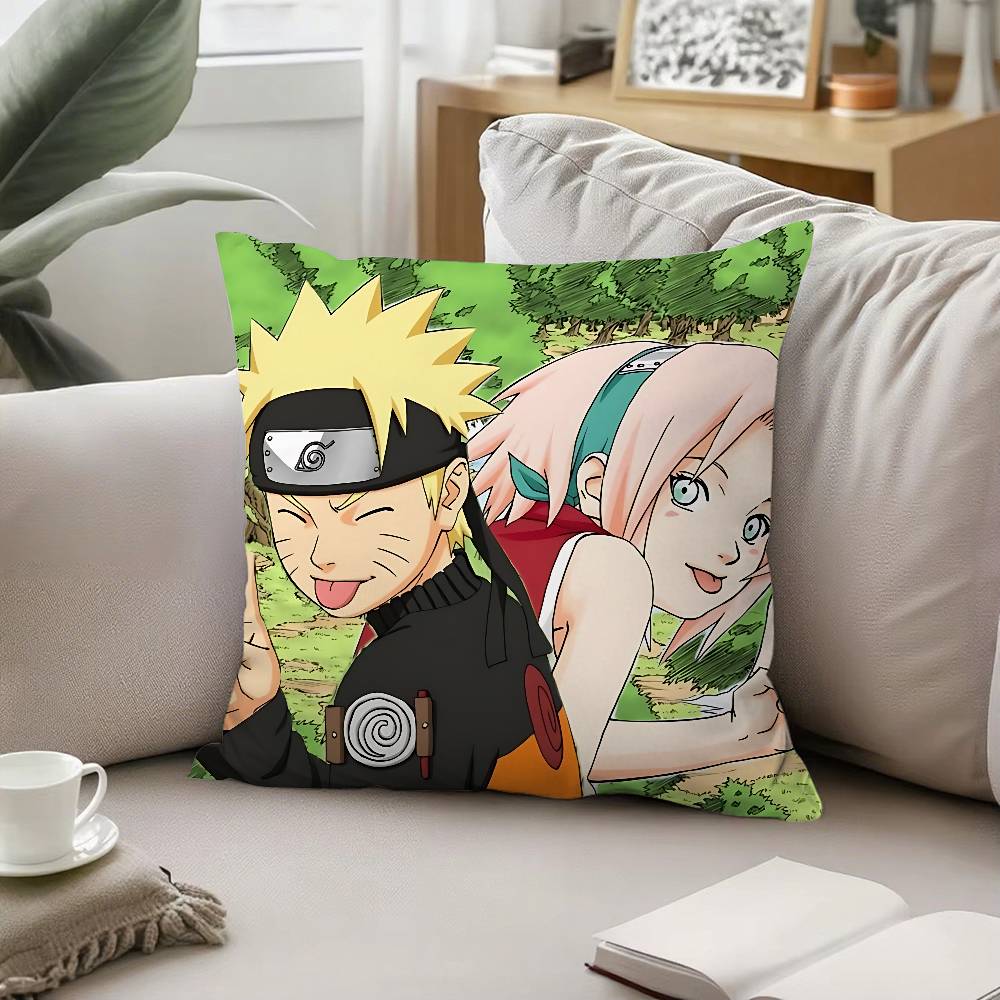 Naruto Pillow Case Sofa And Living Room Decorative Cushion Covers Dustproof And Miteproof Invisible Zipper