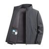 2026 Men's Spring/Fall Nylon Stand Collar Jacket - Business Casual, Solid Color Outerwear for Middle-aged and Elderly.