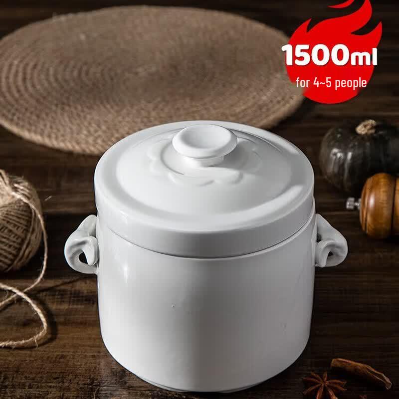 MAXCOOK Elephant Ceramic Double Boiler Stew Pot
