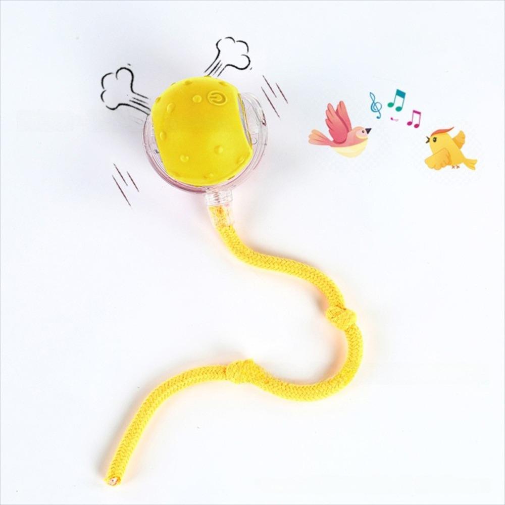 Automatic Smart Cat Toys Fast Rolling Imitate Mouse Tail Dog Cat Training Ball with Bird Sounds Indoor Playing