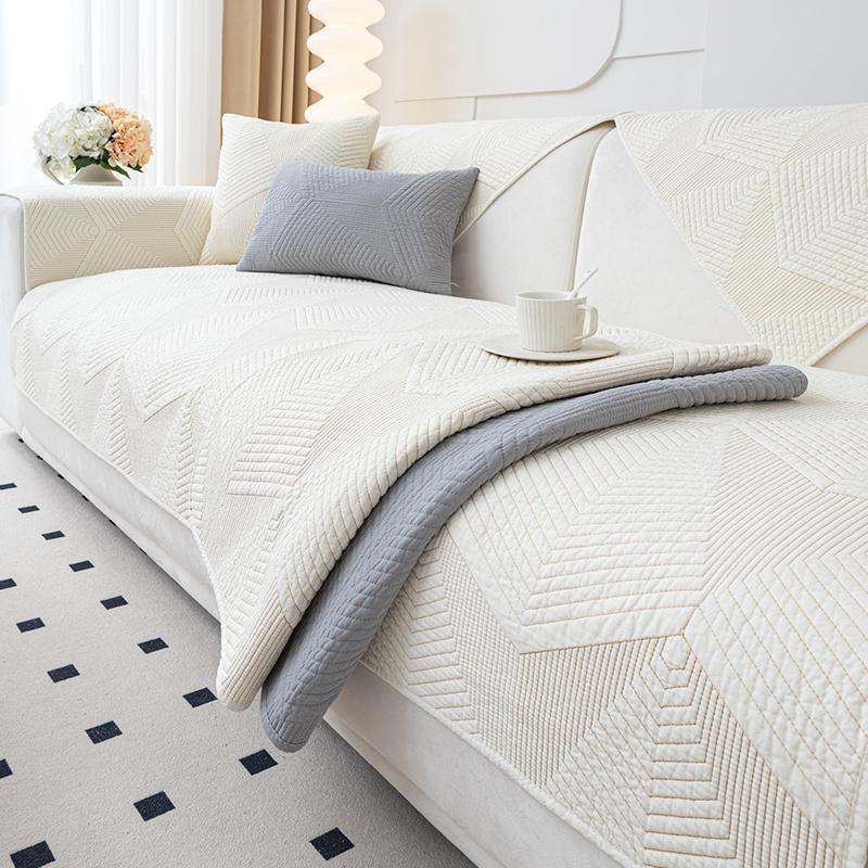 Washed Cotton Fabric Sofa Cushion Four Seasons Universal Non-Slip Seat Cushions Simple Modern Light Luxury Sofa Cover Cover Cloth