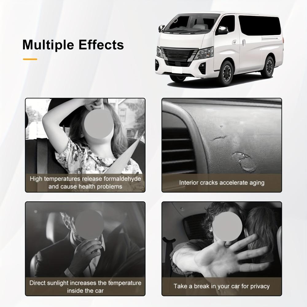 4-Piece Magnetic Car Curtain - Adjustable Blackout Sunshade with 99% UV Protection, Foldable Side Privacy Cover, Durable