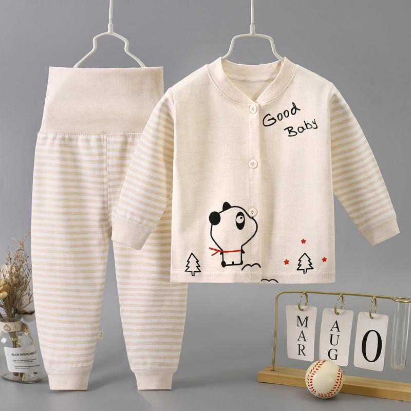 2Pcs/Set Autumn Winter Underwear Girls Cotton Undershirt Toddler Kids Suit Baby  Pants Sets Boy's Underwear Casual Homewear