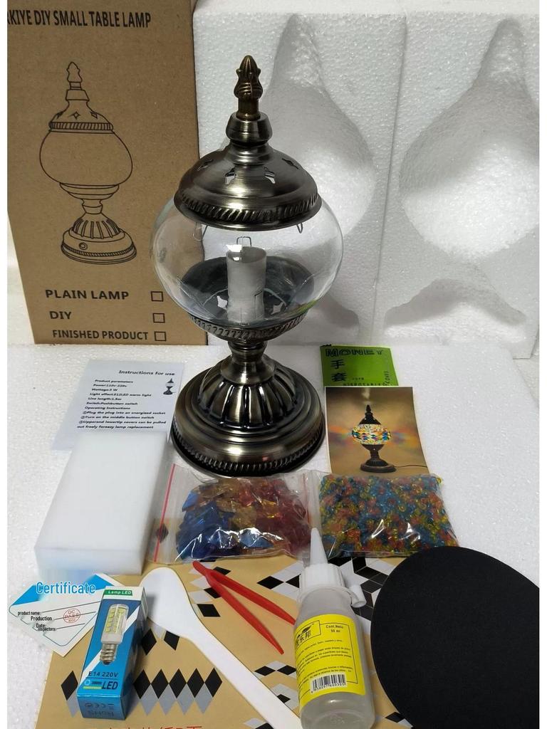 Bohemian Turkey Style Table Lamp - LED Night Light for Bedroom, Study, or Dining