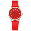 Fashion Ladies Brand Watches Simple Round Arabic Numbers Hand Women Quartz Watches Casual Leather Strap Clock Gift Wristwatches