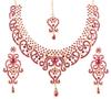Touchstone Indian Bollywood Royal Look Stunning Designer Jewelry Necklace Set for Women Pink