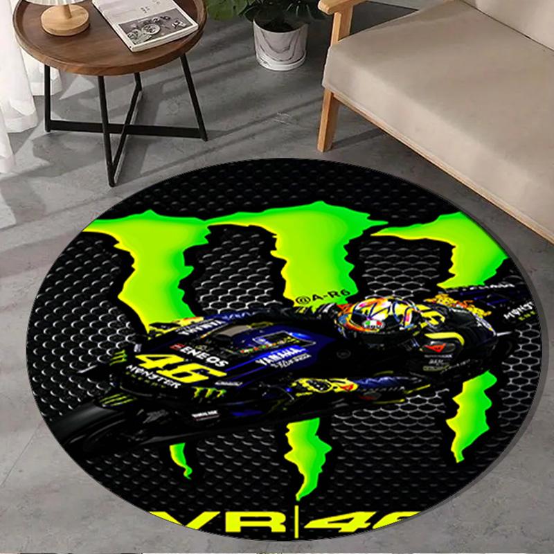 Valentino Riding Through The Storm Round Rug, Non-slip Chair Mat, Home Decor, Circle Carpet Perfect for Office, Bedroom, Living Room,Christmas Gift