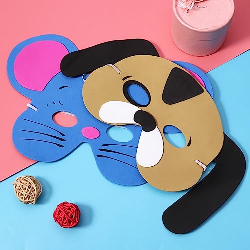 Toyvian Cute Hand-painted Animal Masks, Fox Masks, Cat Masks, Half Masks, DIY Unpainted Face Masks for Disguise, Balls, Costume Parties, Birthdays, Pa
