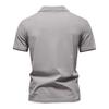TrendHub Herren V-Ausschnitt Gestreiftes Poloshirt Atmungsaktives Slim Fit Poloshirts für Herren Leichtes Lässiges Sportliches Polo