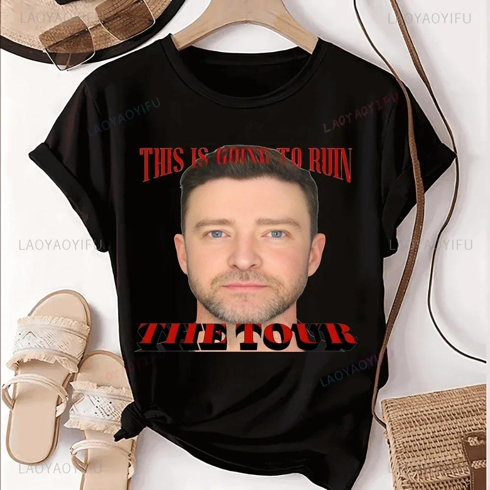 Justin Timberlake NSYNC Printed T-shirt NSYNC Band Trend Short Sleeve Unisex Shirt Graphic Over