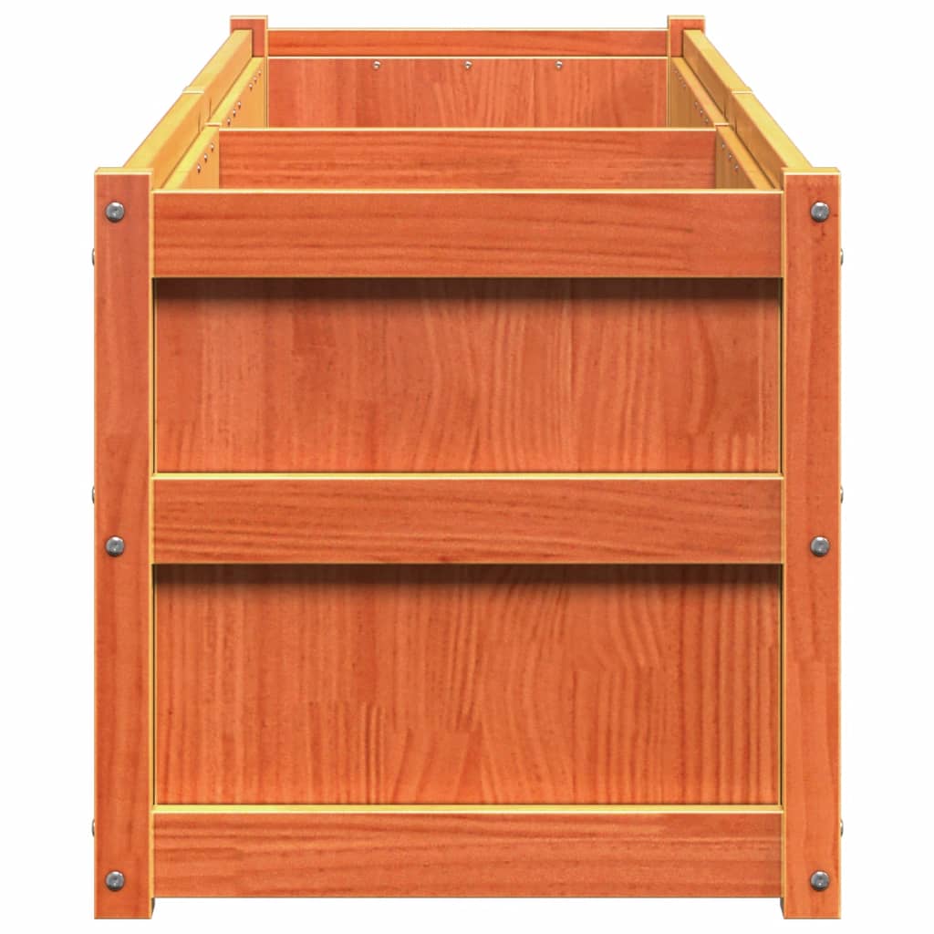 Plant Box Wax Brown 180 x 50 x 50 cm Solid Pine Wood