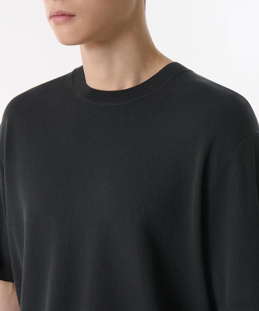 Musinsa Standard Cool Touch Crew Neck Short Sleeve Knit [Dark Gray]