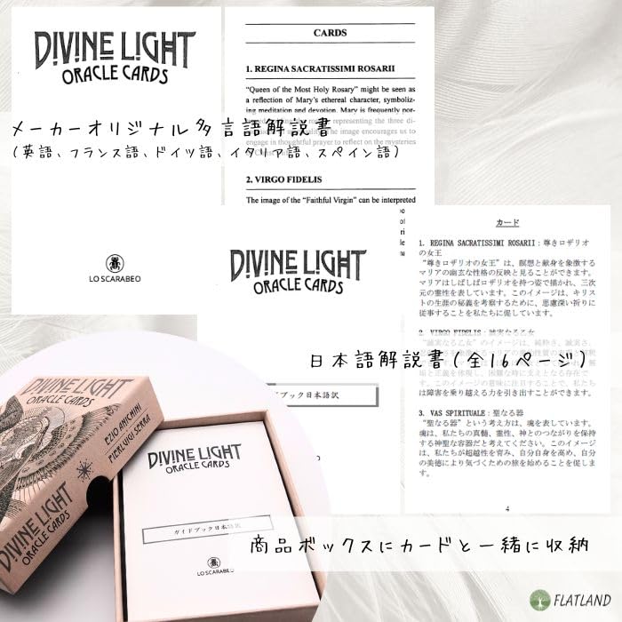 Authentic Divine Light Oracle Cards by Maria Ezio Anicini Instruction Manual (Japanese Included)
