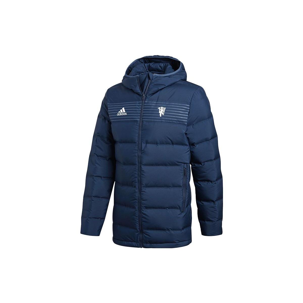 Мужские пуховики Adidas Синие С капюшоном Умеренные Другие CY6115 XS