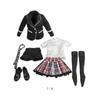 1/6 Female School Uniform Outfit Lace-Edged Plaid Tailored